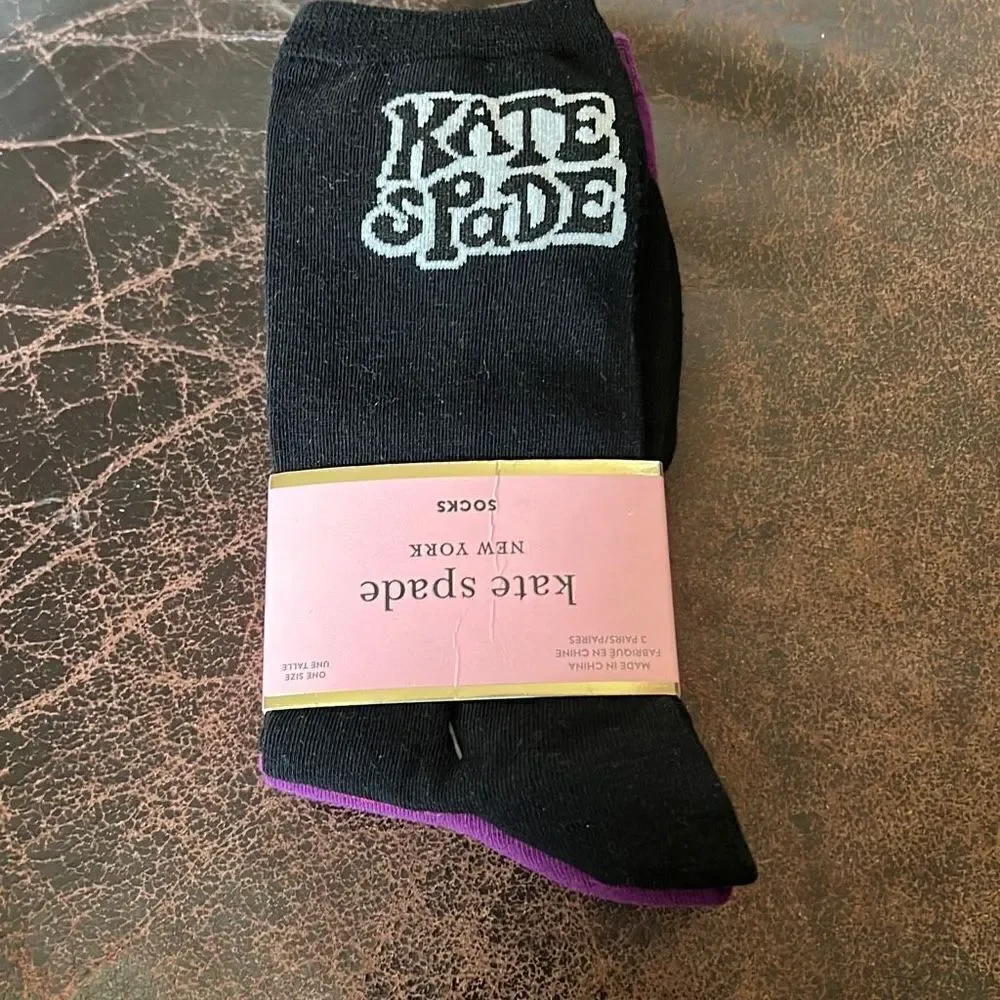 Kate Spade Womens Crew Socks 3pk